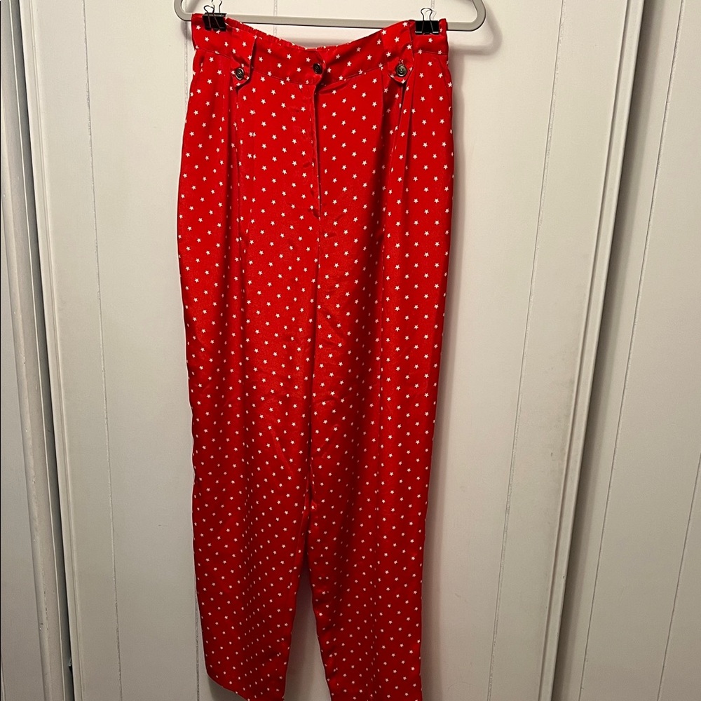 Vintage Laura & Jayne collection Red star Pants size 14